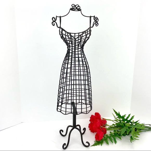 Accents Vintage Style Tall Metal Dress Form Decoration Jewelry